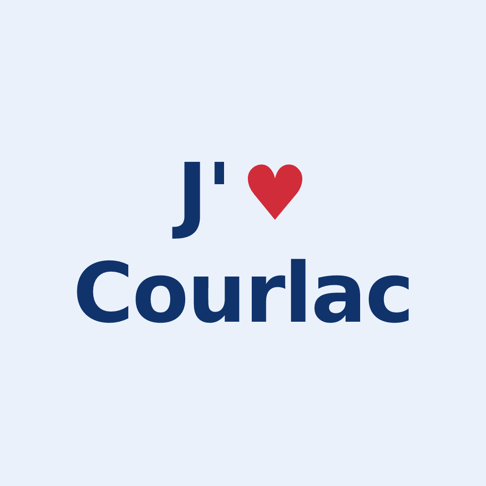 Sticker personnalisé Courlac — design J'aime Courlac
