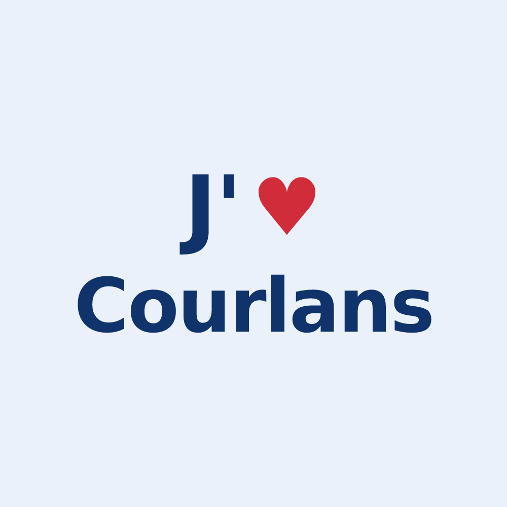Sticker personnalisé Courlans — design J'aime Courlans