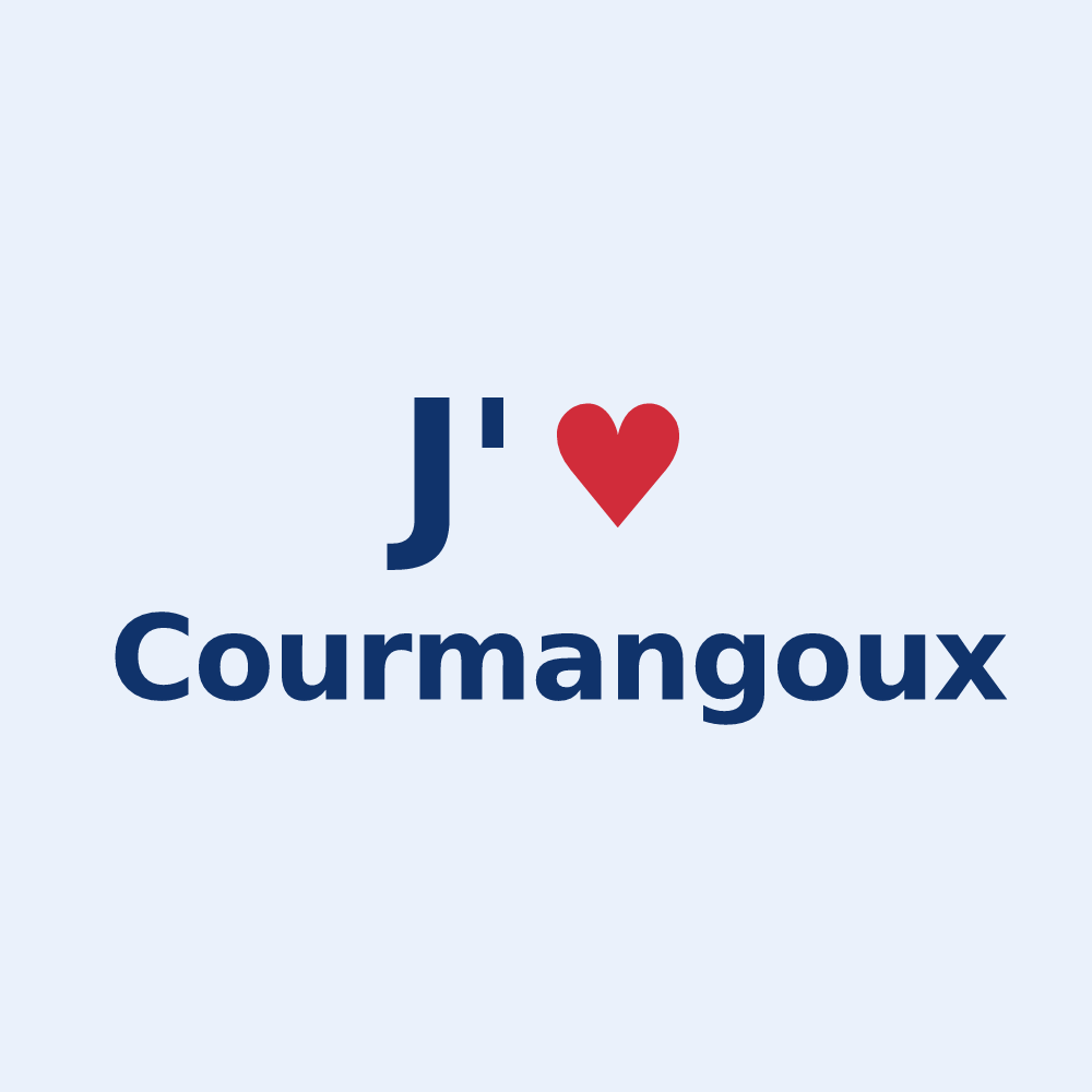 Sticker personnalisé Courmangoux — design J'aime Courmangoux