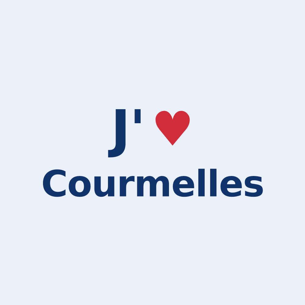 Sticker personnalisé Courmelles — design J'aime Courmelles