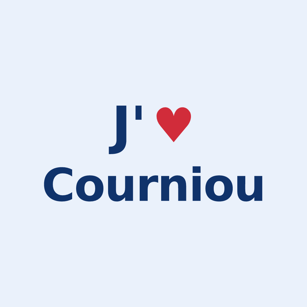 Sticker personnalisé Courniou — design J'aime Courniou