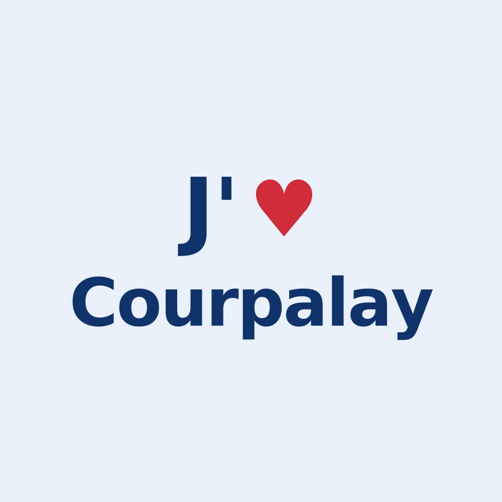 Sticker personnalisé Courpalay — design J'aime Courpalay