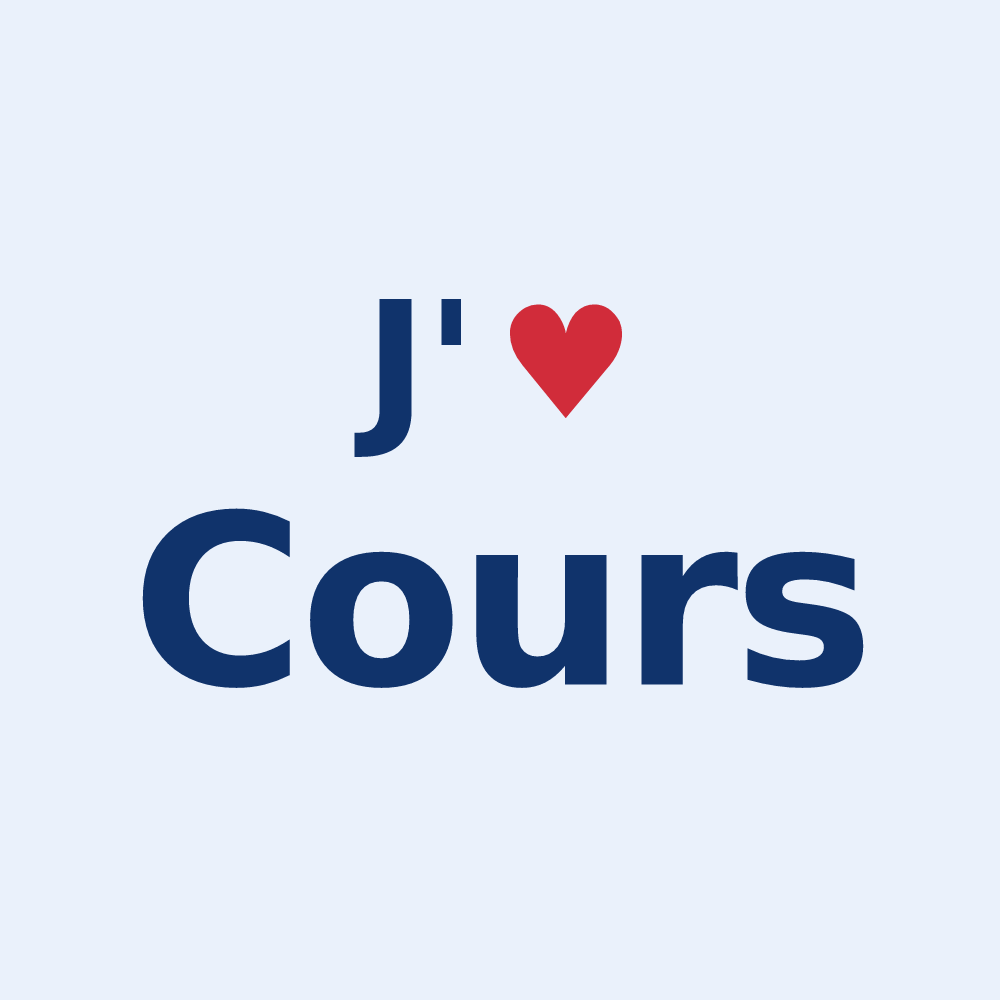 Sticker personnalisé Cours — design J'aime Cours