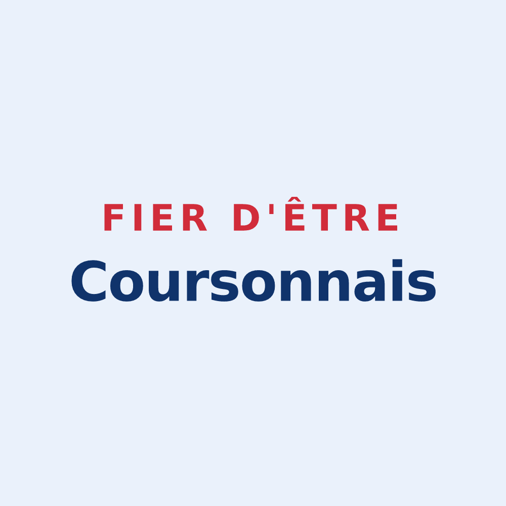 Sticker « Fier d'être Coursonnais » — design pour Courson-les-Carrières