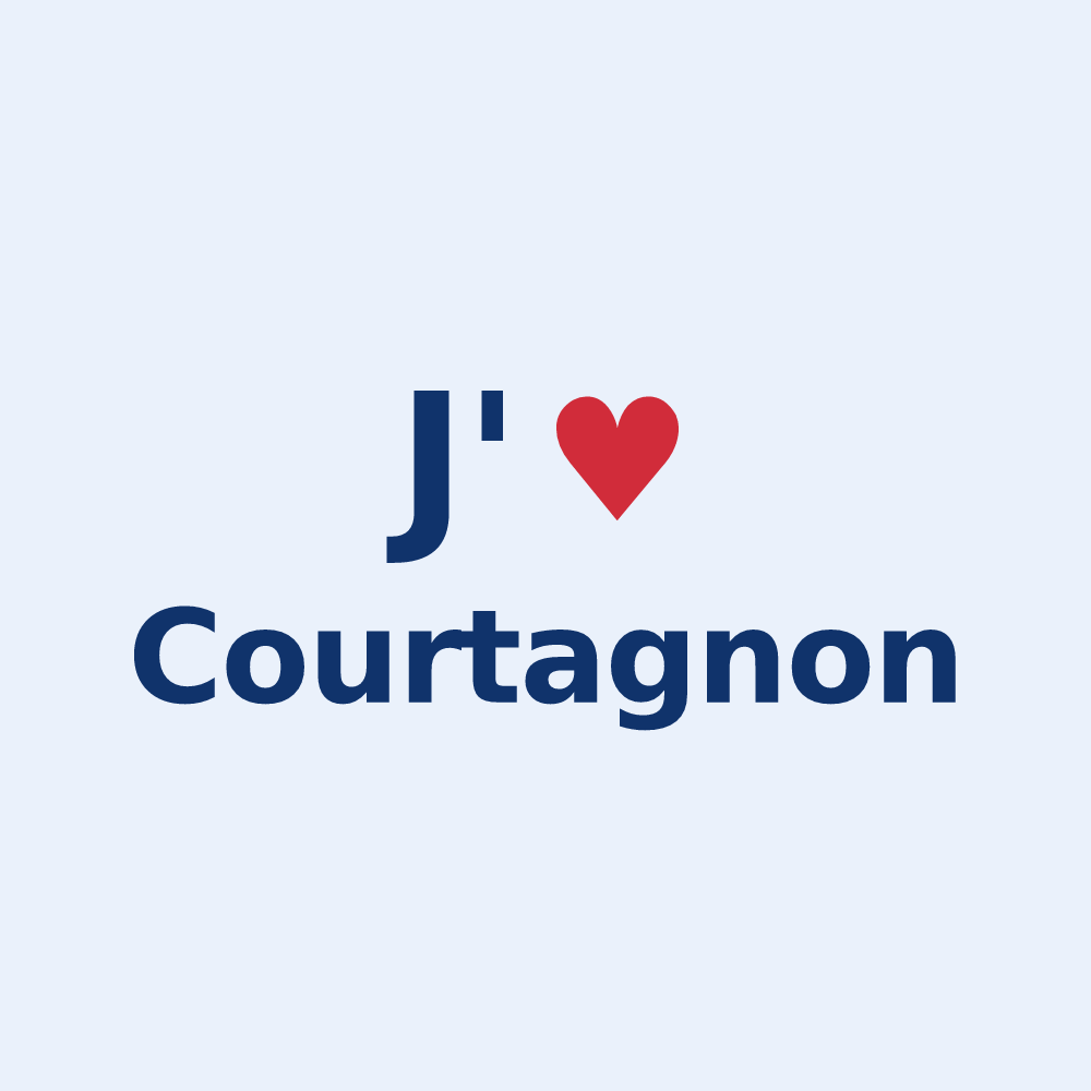 Sticker personnalisé Courtagnon — design J'aime Courtagnon