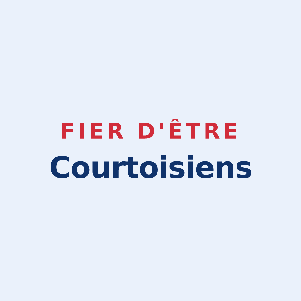 Sticker « Fier d'être Courtoisiens » — design pour Courtois-sur-Yonne