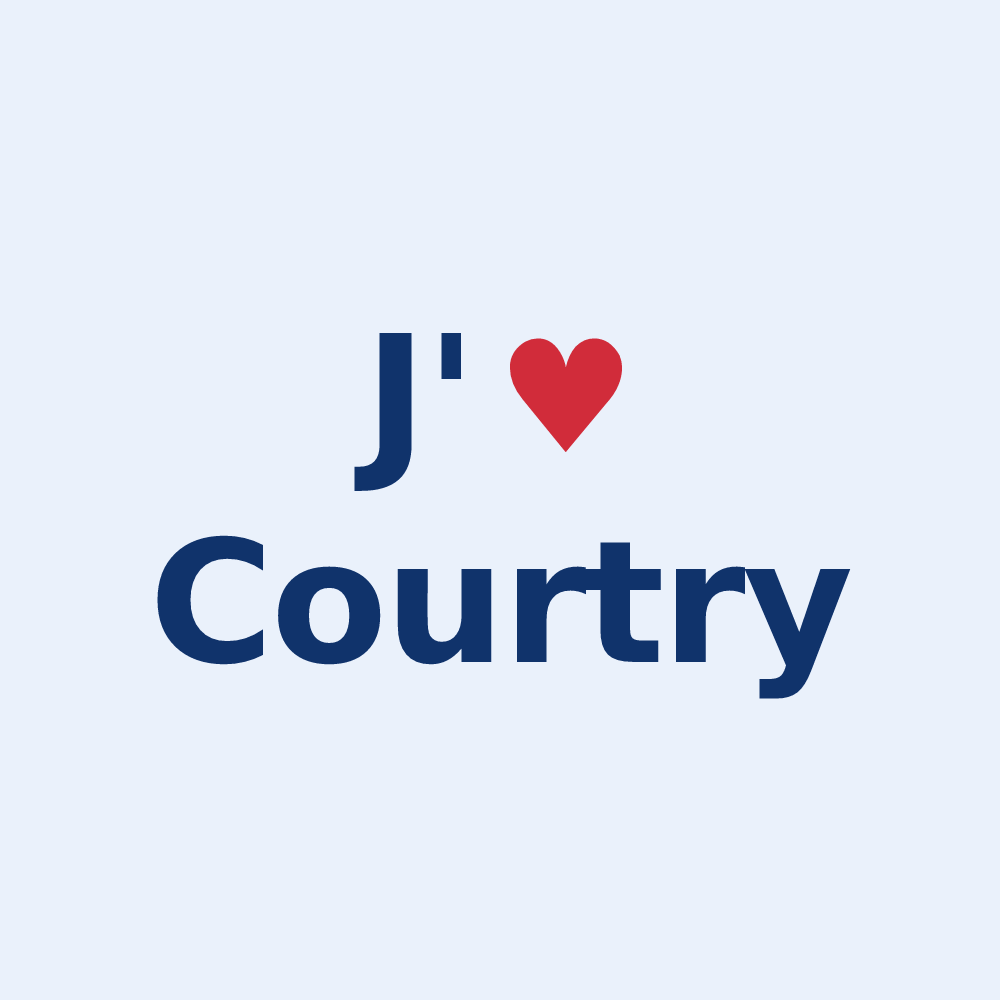 Sticker personnalisé Courtry — design J'aime Courtry
