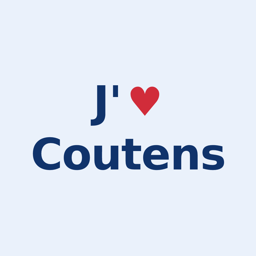 Sticker personnalisé Coutens — design J'aime Coutens