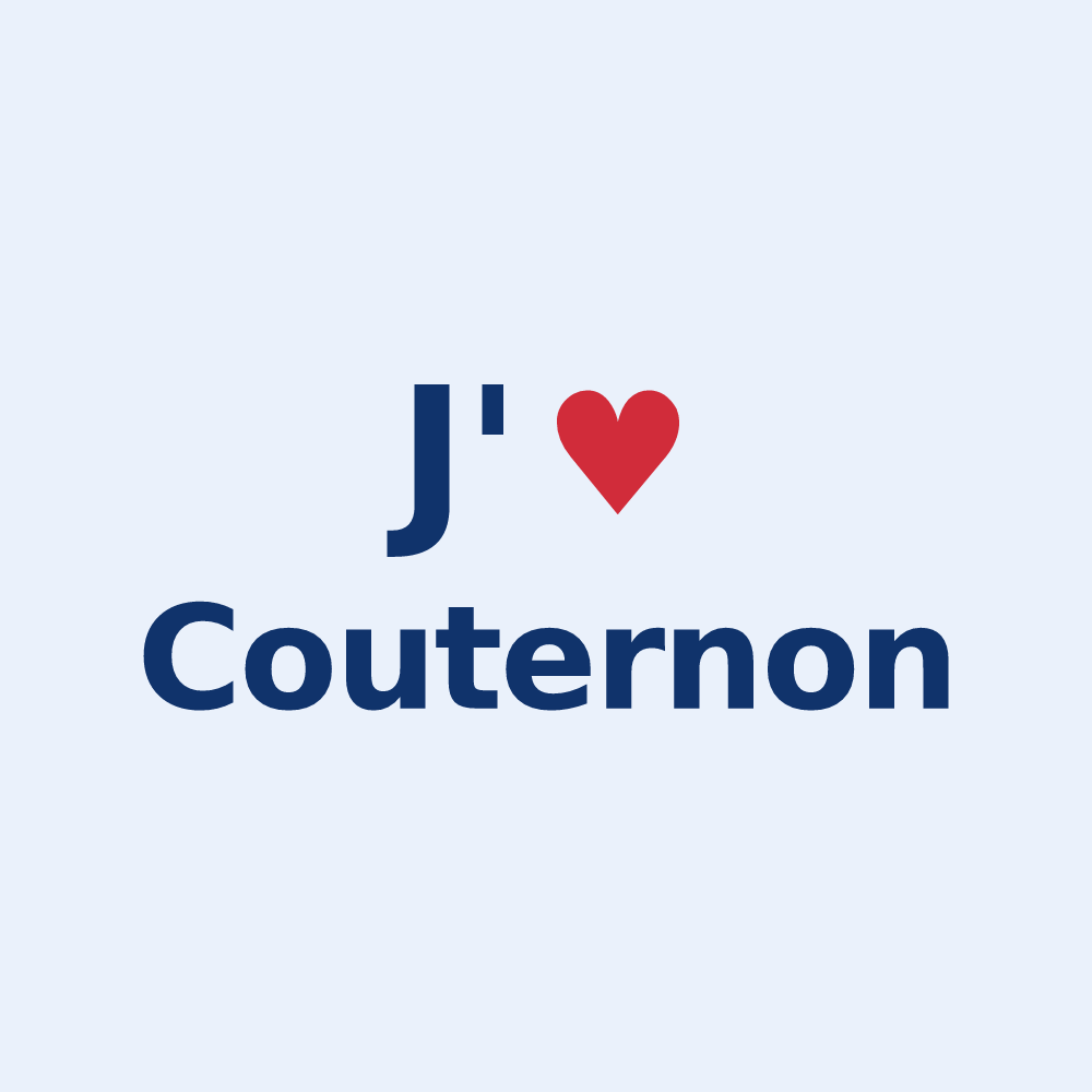 Sticker personnalisé Couternon — design J'aime Couternon