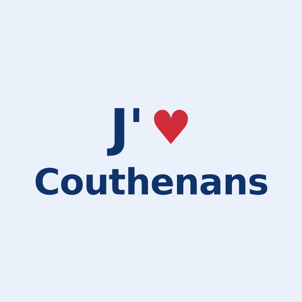 Sticker personnalisé Couthenans — design J'aime Couthenans