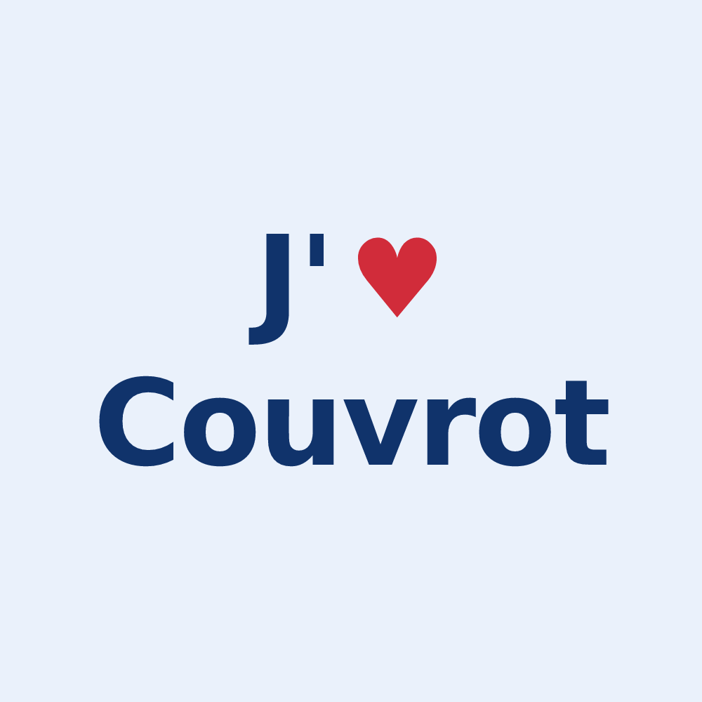 Sticker personnalisé Couvrot — design J'aime Couvrot