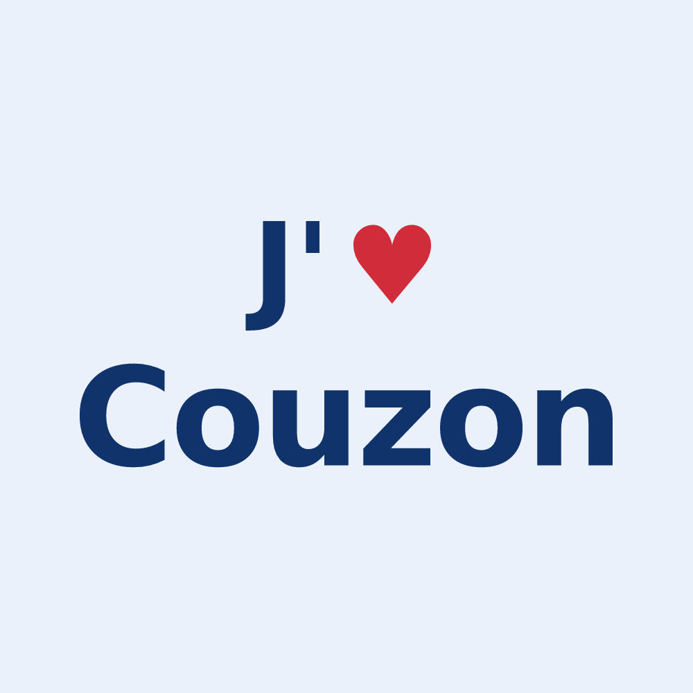 Sticker personnalisé Couzon — design J'aime Couzon