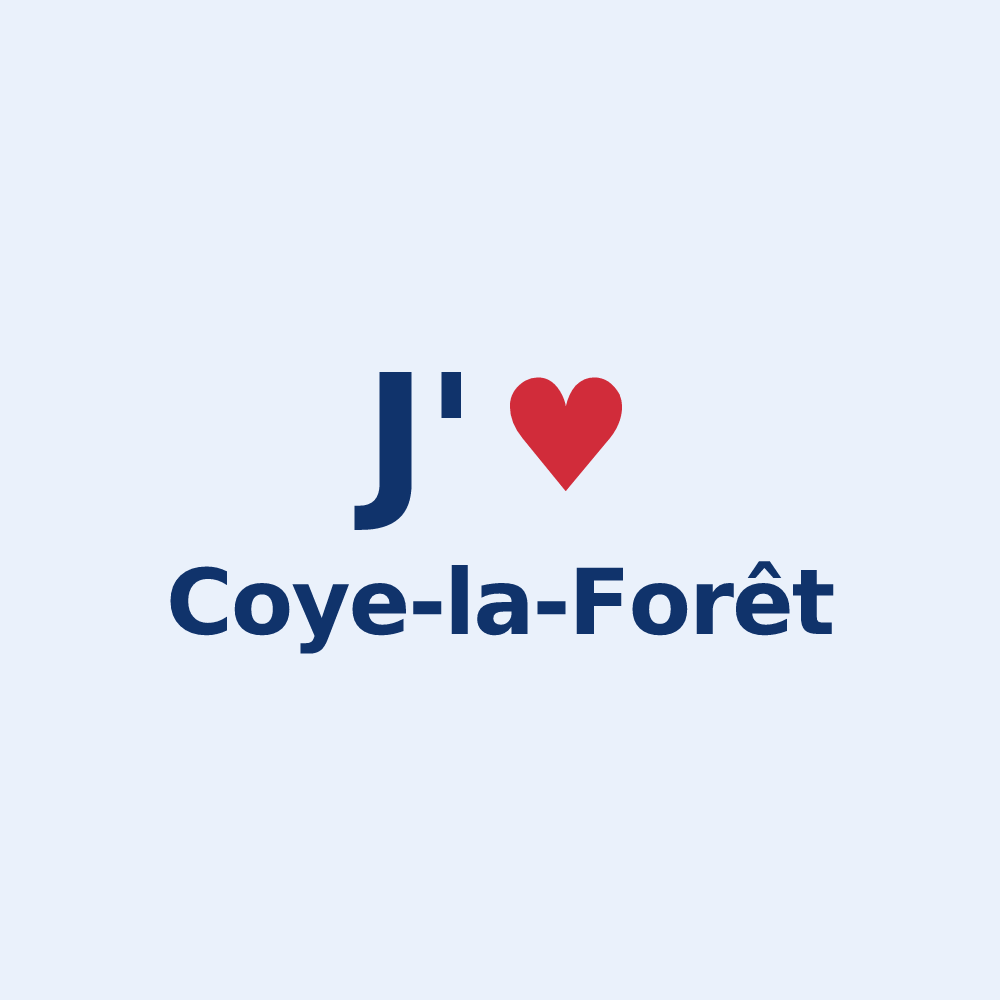 Sticker personnalisé Coye-la-Forêt — design J'aime Coye-la-Forêt