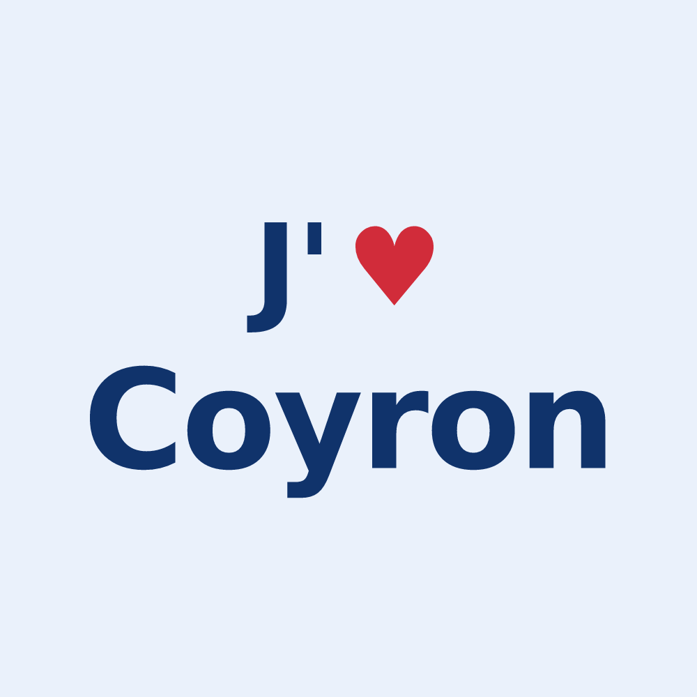 Sticker personnalisé Coyron — design J'aime Coyron