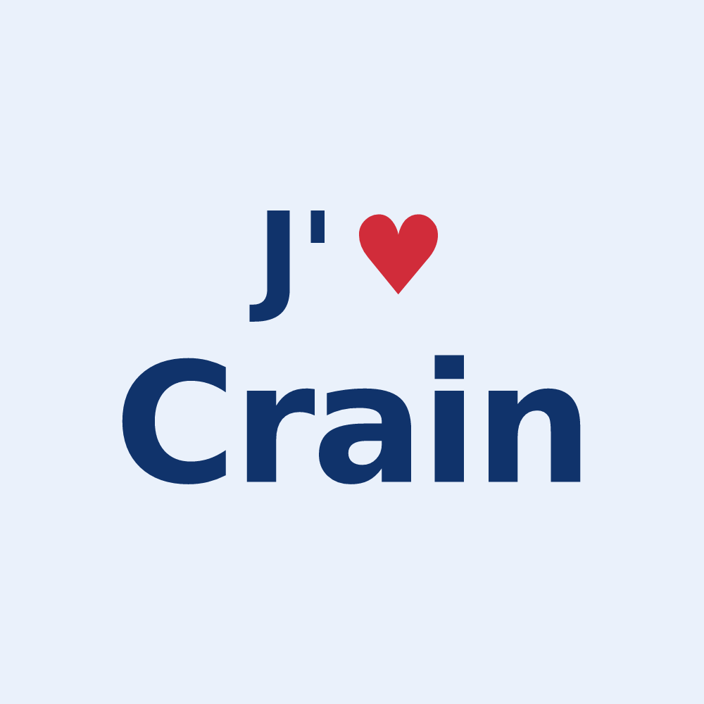 Sticker personnalisé Crain — design J'aime Crain