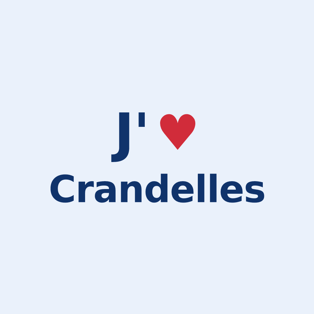 Sticker personnalisé Crandelles — design J'aime Crandelles