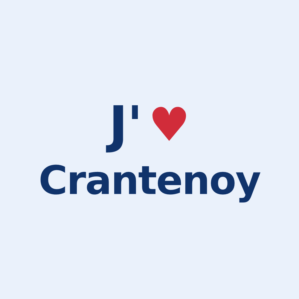 Sticker personnalisé Crantenoy — design J'aime Crantenoy