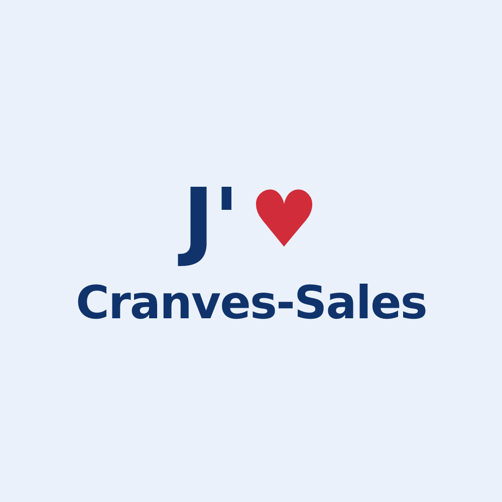 Sticker personnalisé Cranves-Sales — design J'aime Cranves-Sales