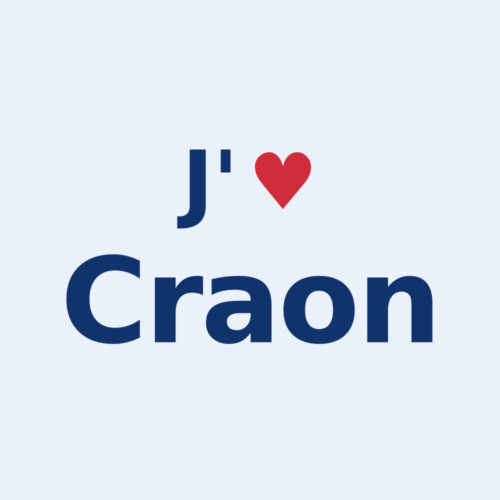 Sticker personnalisé Craon — design J'aime Craon
