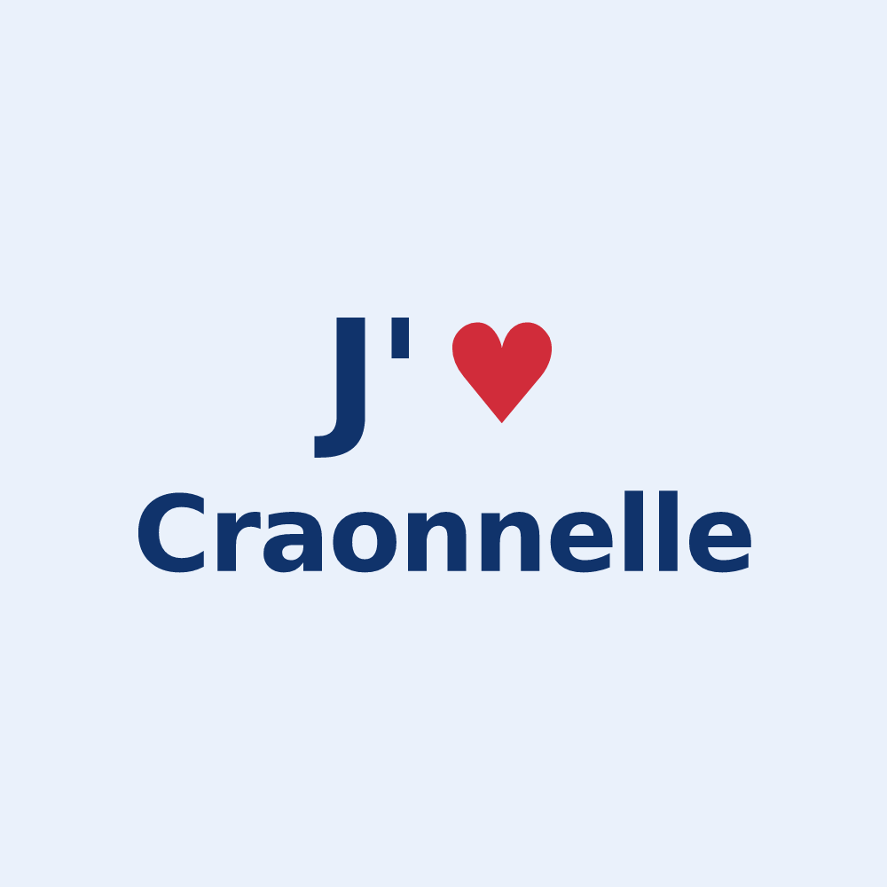 Sticker personnalisé Craonnelle — design J'aime Craonnelle