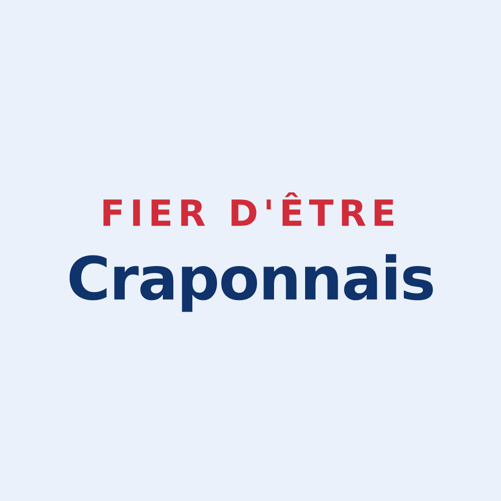 Sticker « Fier d'être Craponnais » — design pour Craponne-sur-Arzon