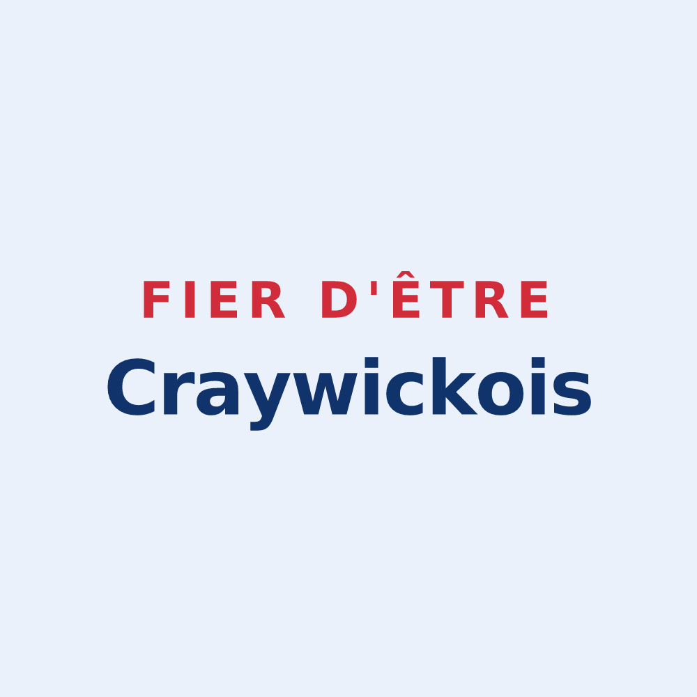 Sticker « Fier d'être Craywickois » — design pour Craywick