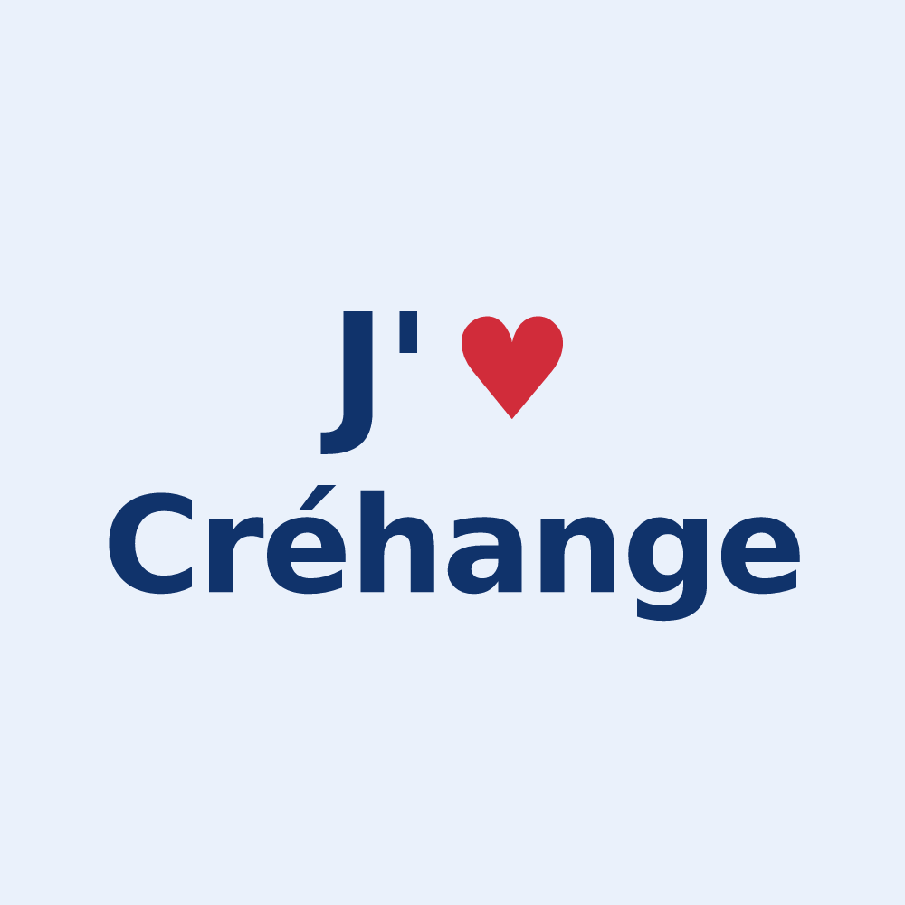Sticker personnalisé Créhange — design J'aime Créhange