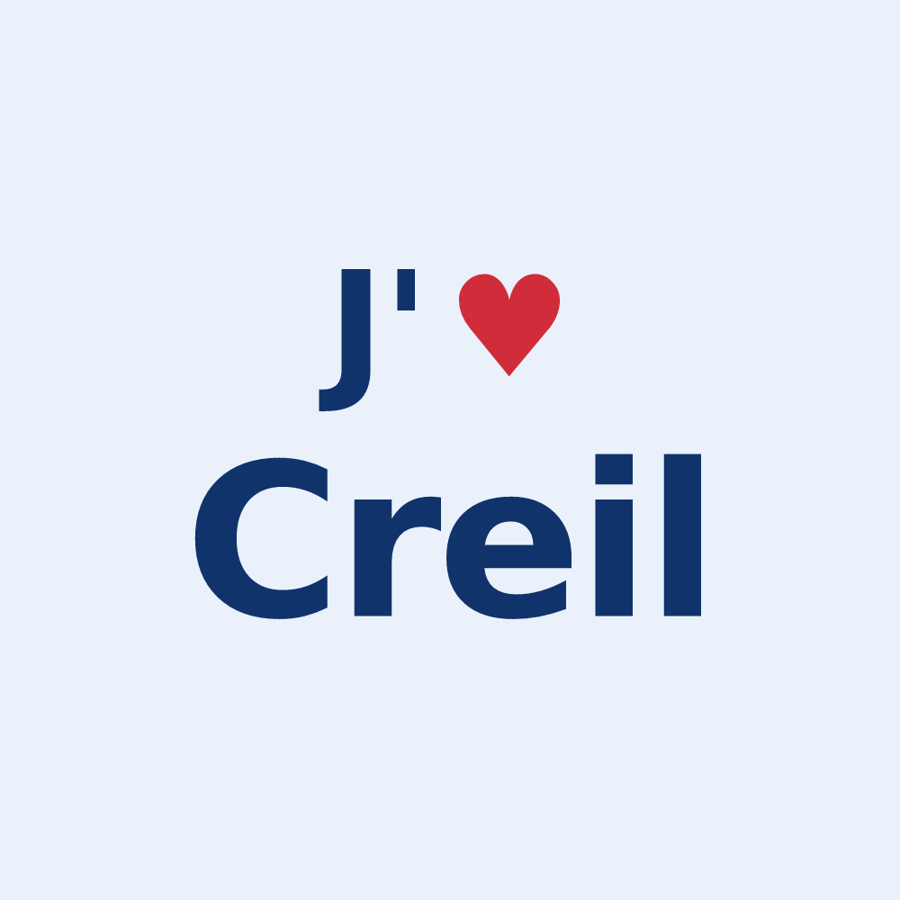 Sticker personnalisé Creil — design J'aime Creil