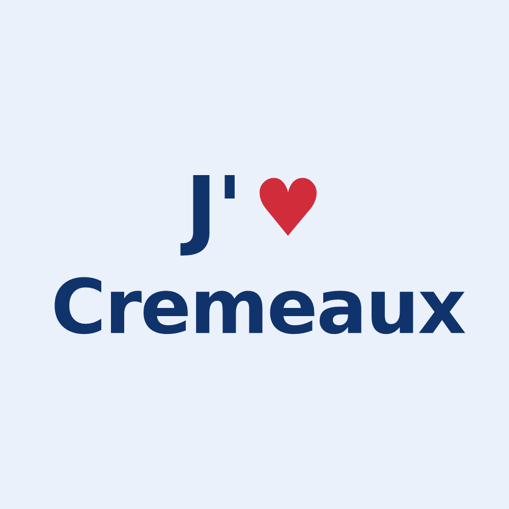 Sticker personnalisé Cremeaux — design J'aime Cremeaux