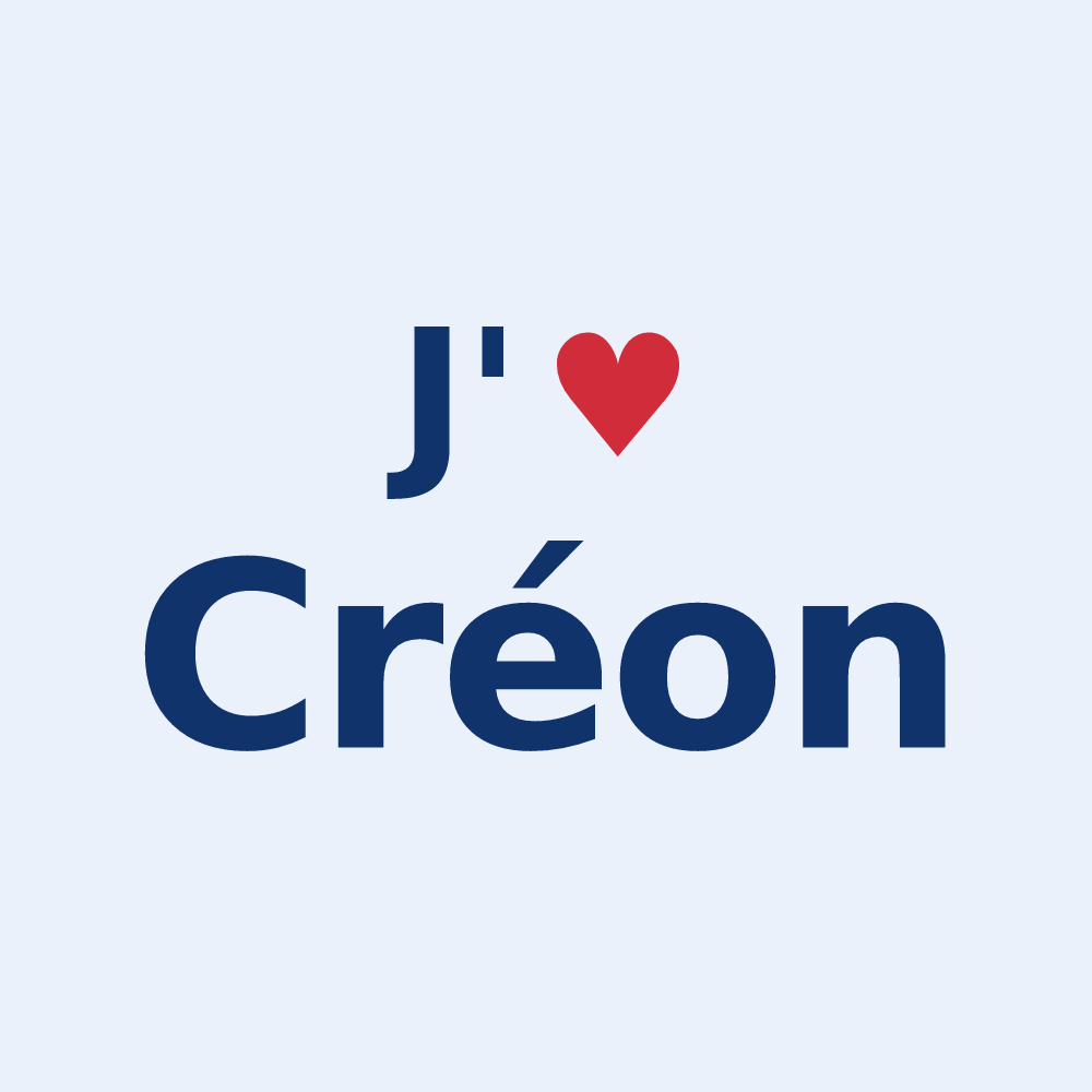 Sticker personnalisé Créon — design J'aime Créon