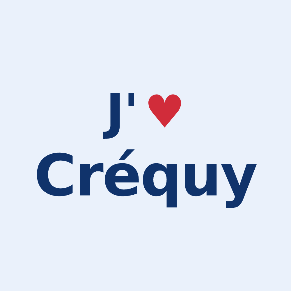 Sticker personnalisé Créquy — design J'aime Créquy