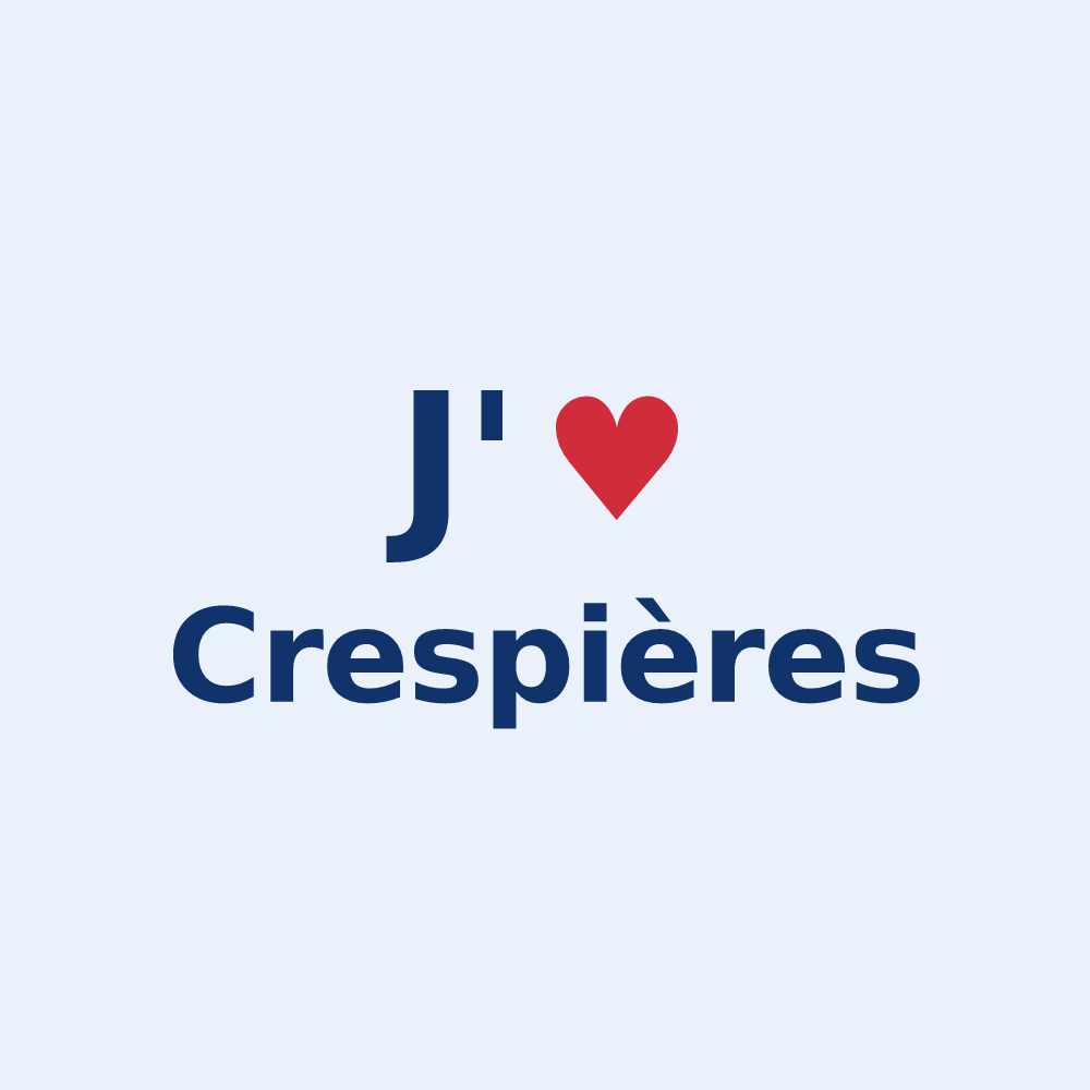 Sticker personnalisé Crespières — design J'aime Crespières