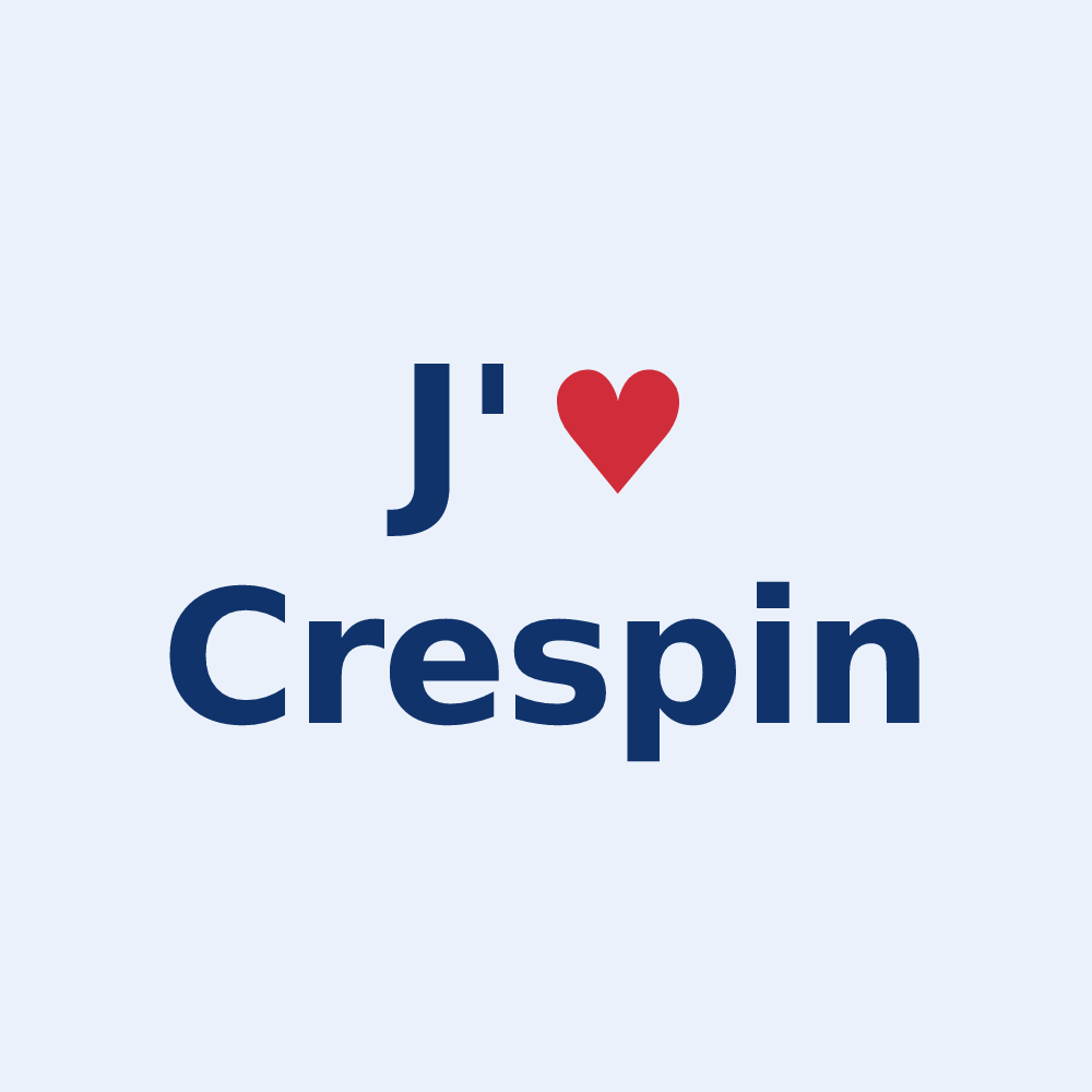 Sticker personnalisé Crespin — design J'aime Crespin