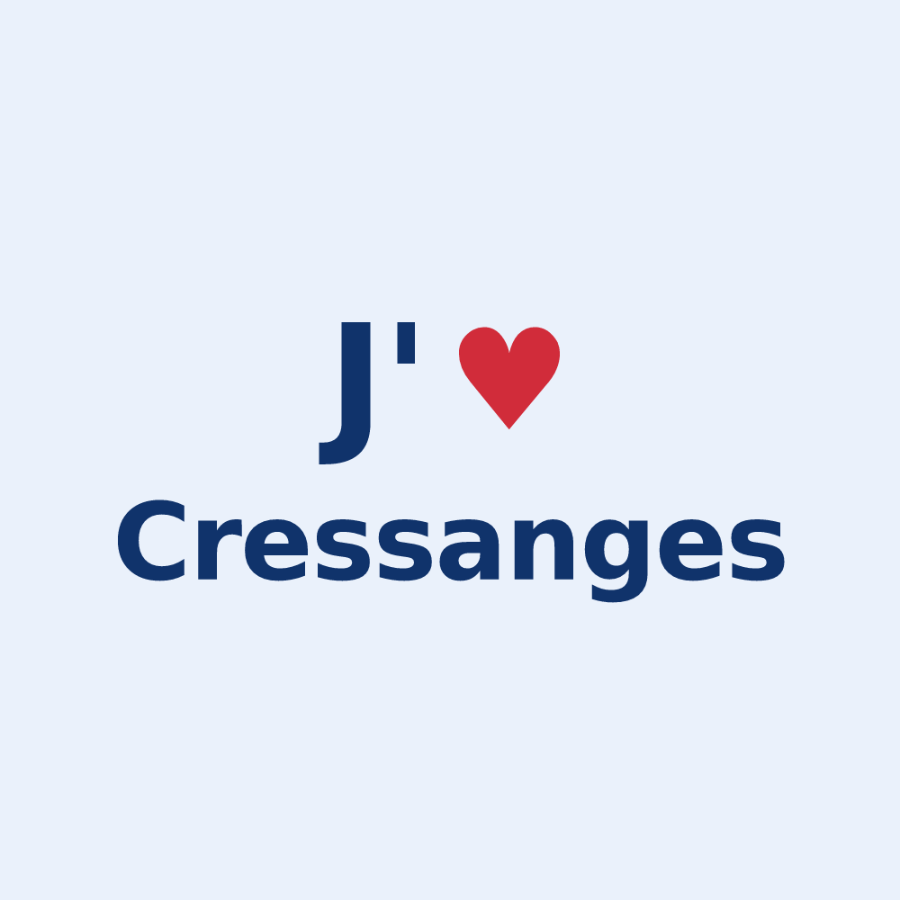Sticker personnalisé Cressanges — design J'aime Cressanges