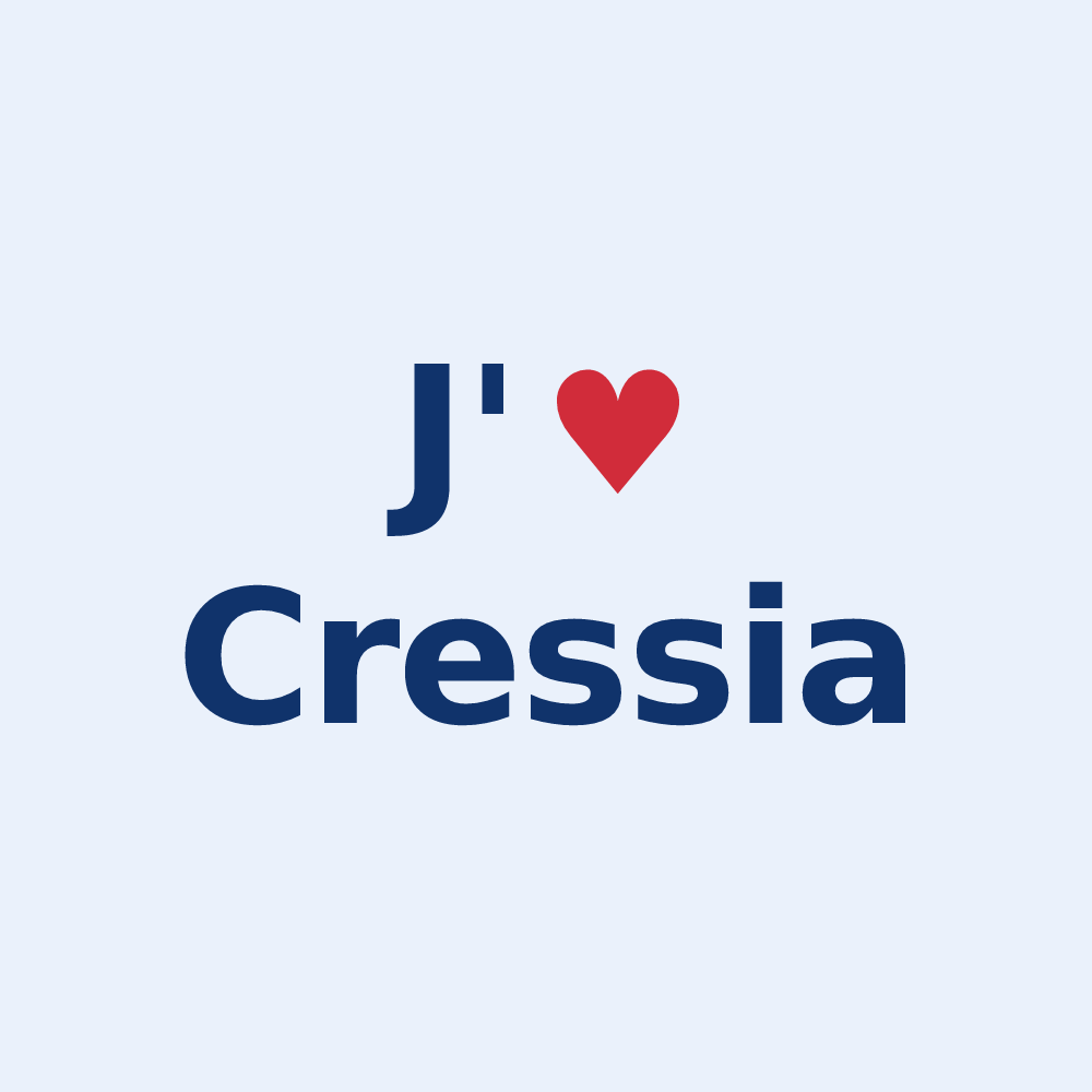 Sticker personnalisé Cressia — design J'aime Cressia