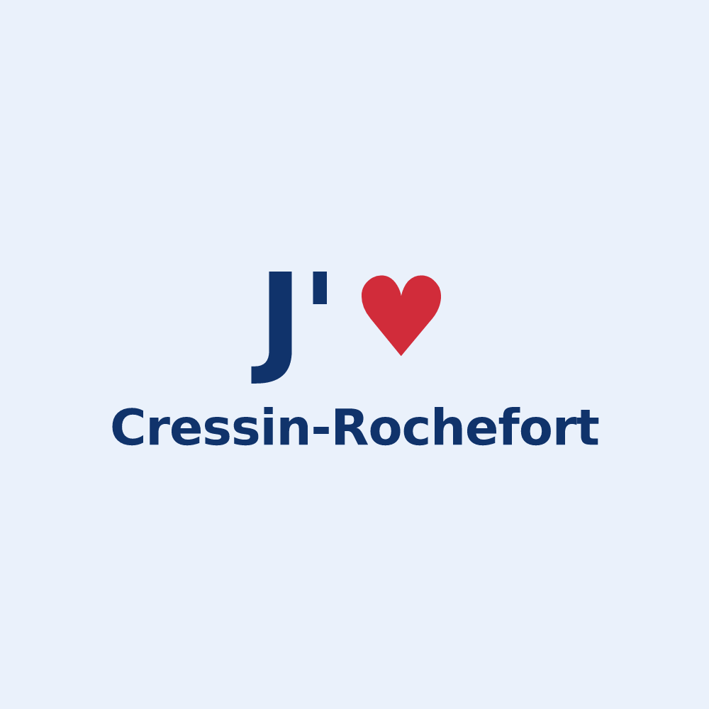 Sticker personnalisé Cressin-Rochefort — design J'aime Cressin-Rochefort