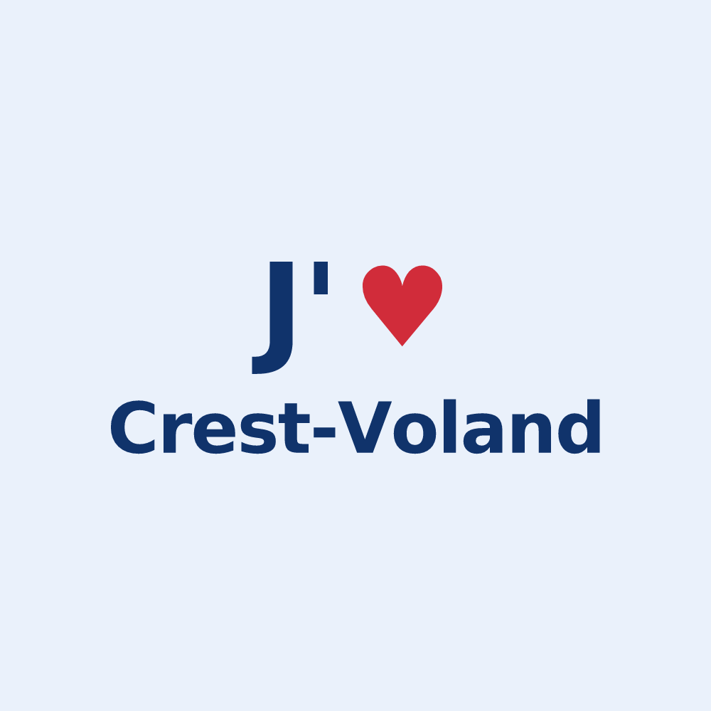 Sticker personnalisé Crest-Voland — design J'aime Crest-Voland
