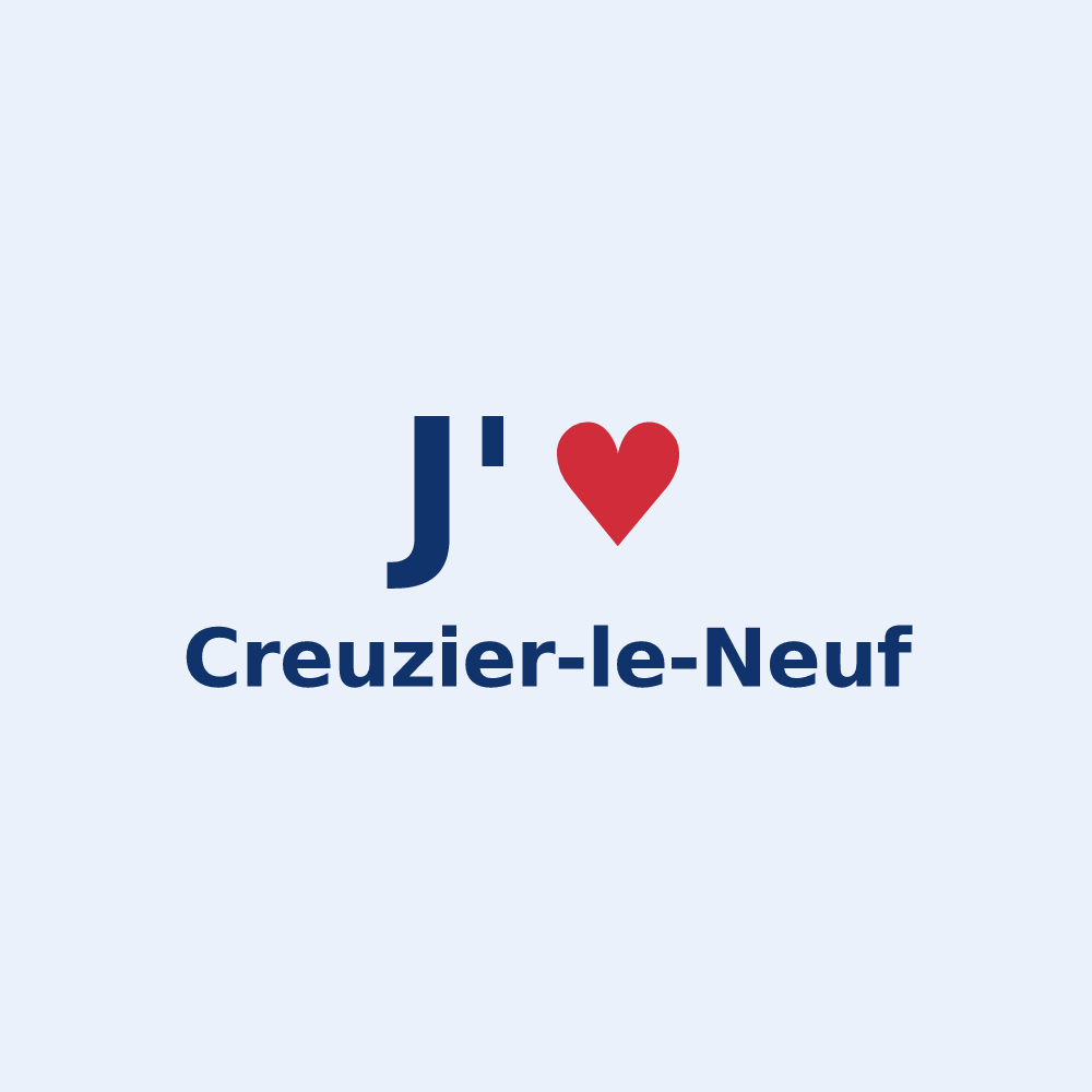 Sticker personnalisé Creuzier-le-Neuf — design J'aime Creuzier-le-Neuf