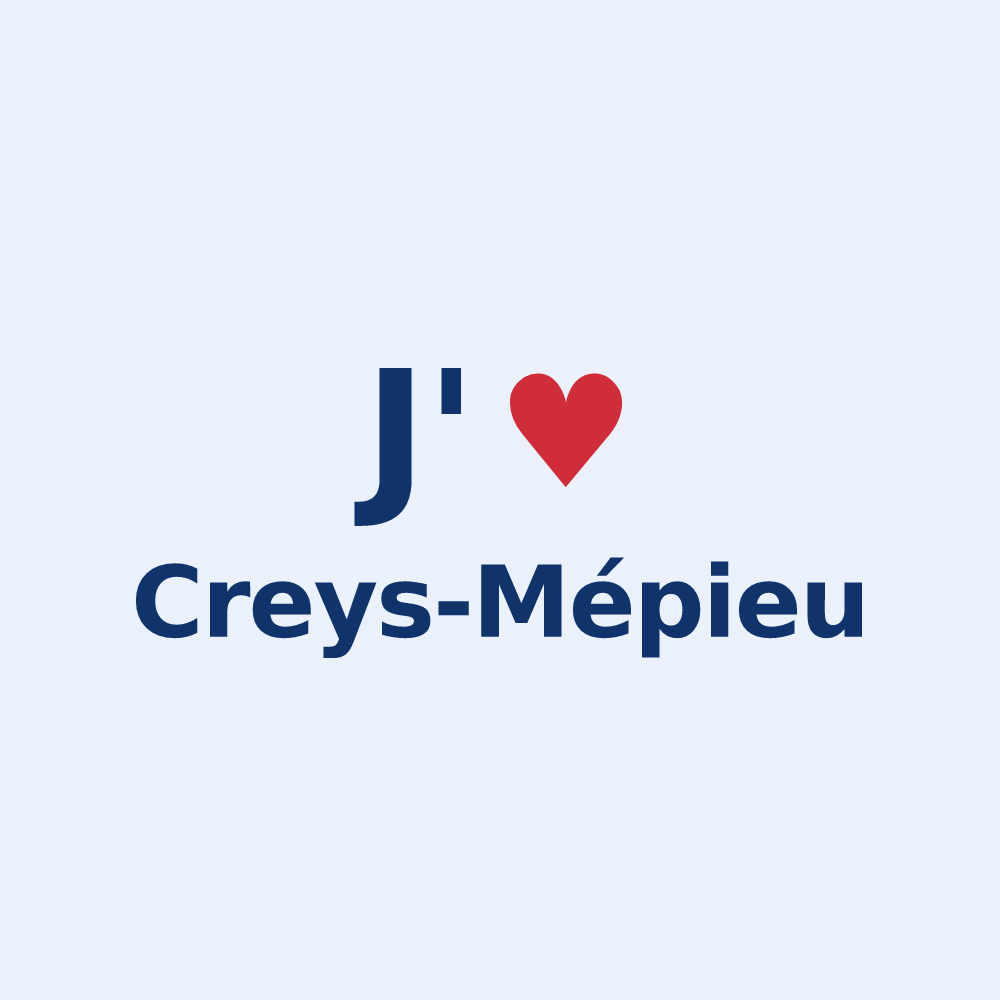 Sticker personnalisé Creys-Mépieu — design J'aime Creys-Mépieu