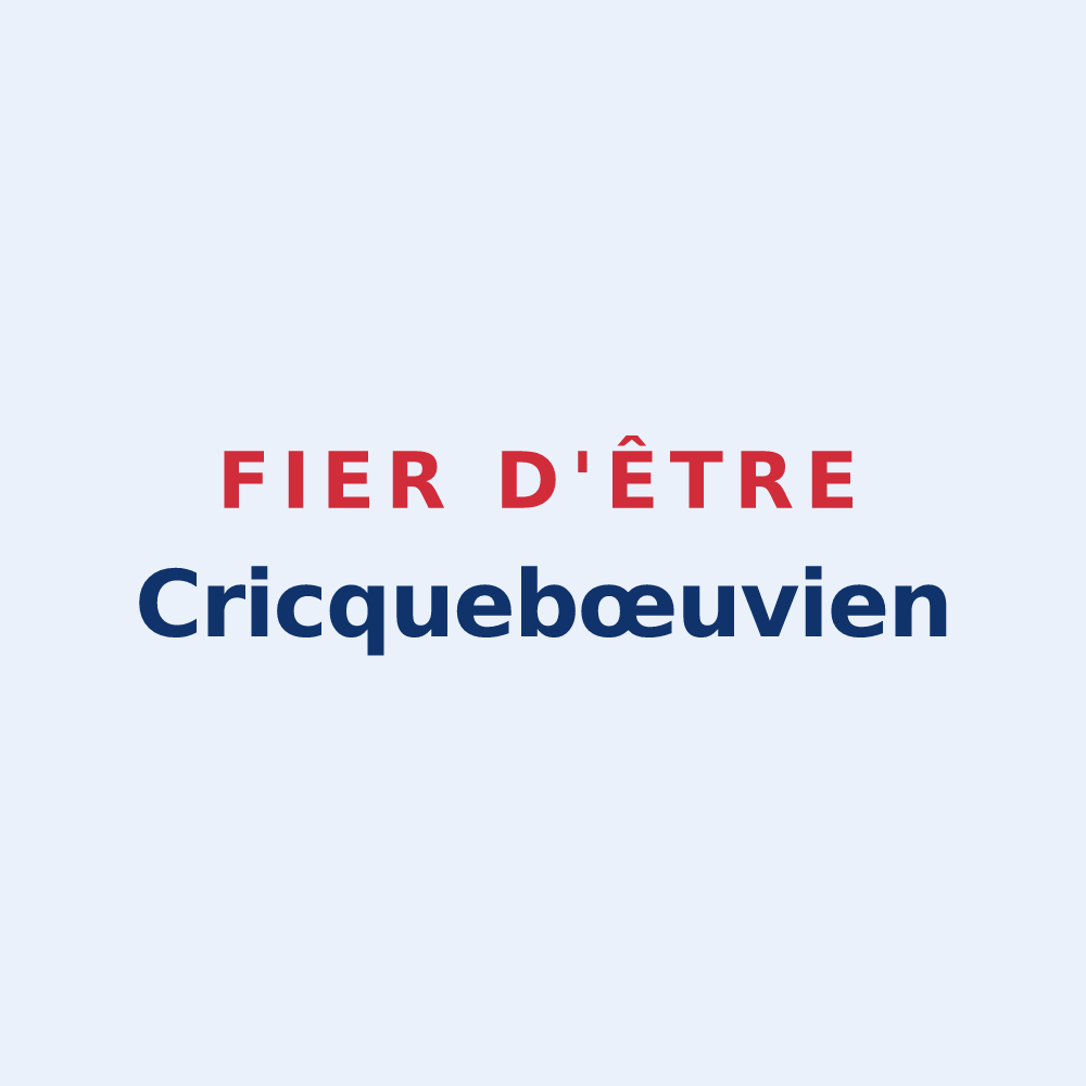 Sticker « Fier d'être Cricquebœuvien » — design pour Cricquebœuf