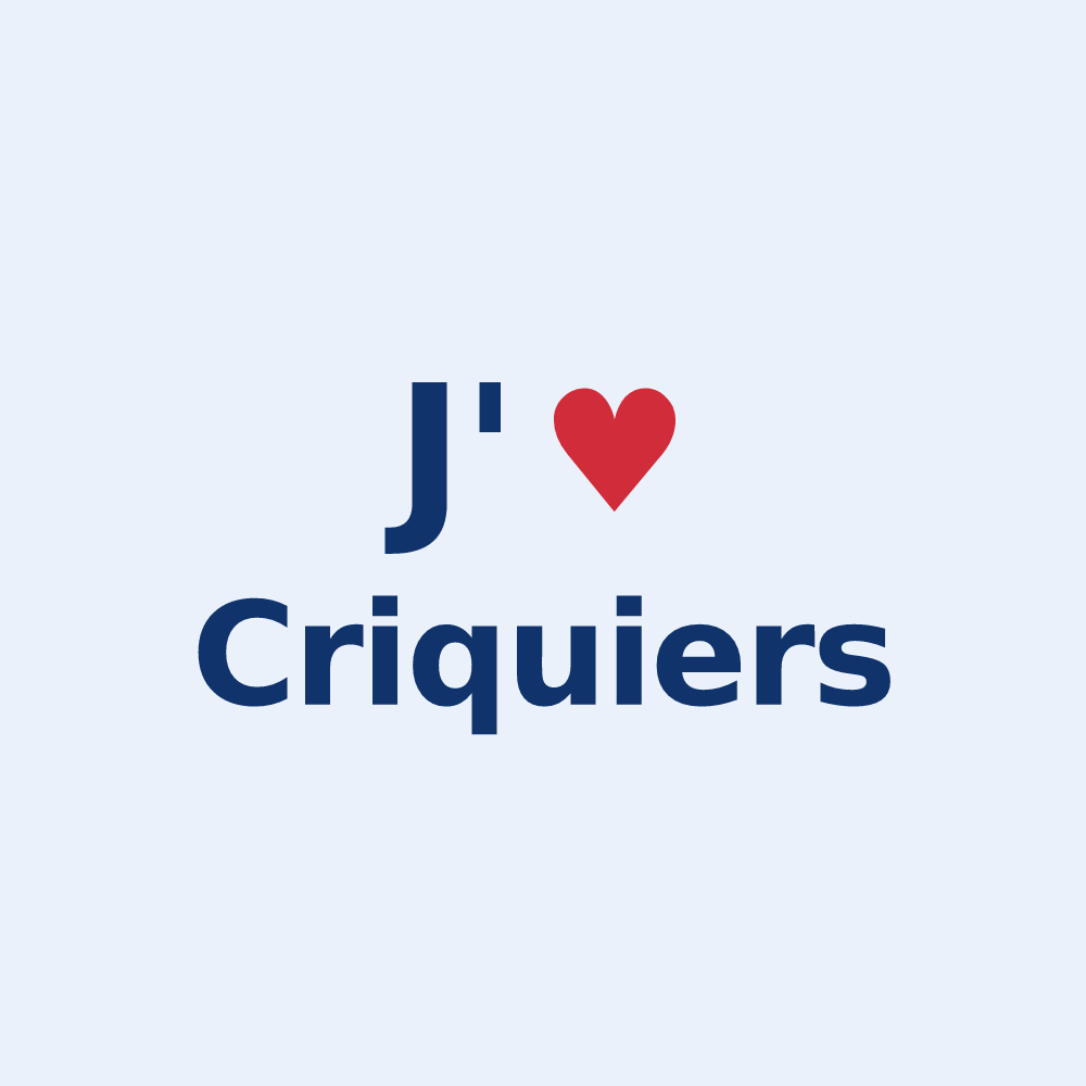 Sticker personnalisé Criquiers — design J'aime Criquiers