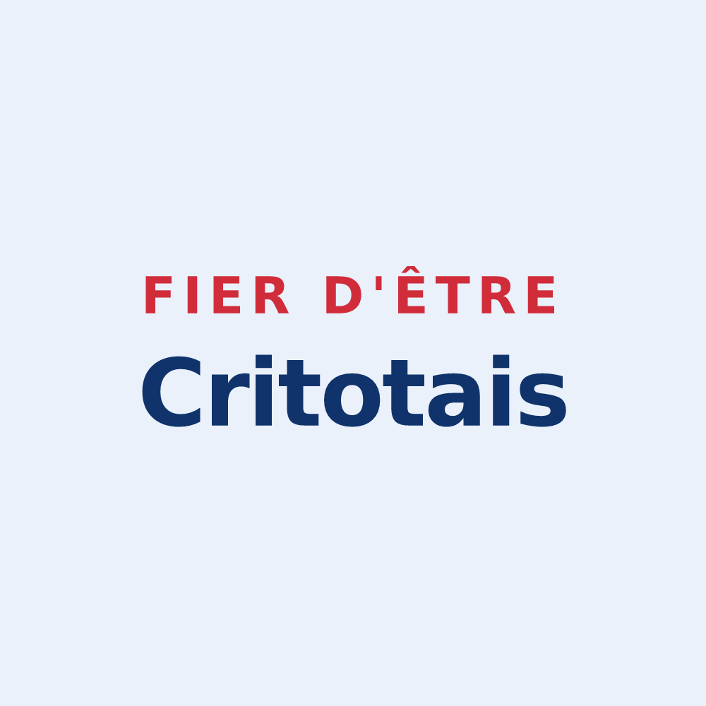 Sticker « Fier d'être Critotais » — design pour Critot