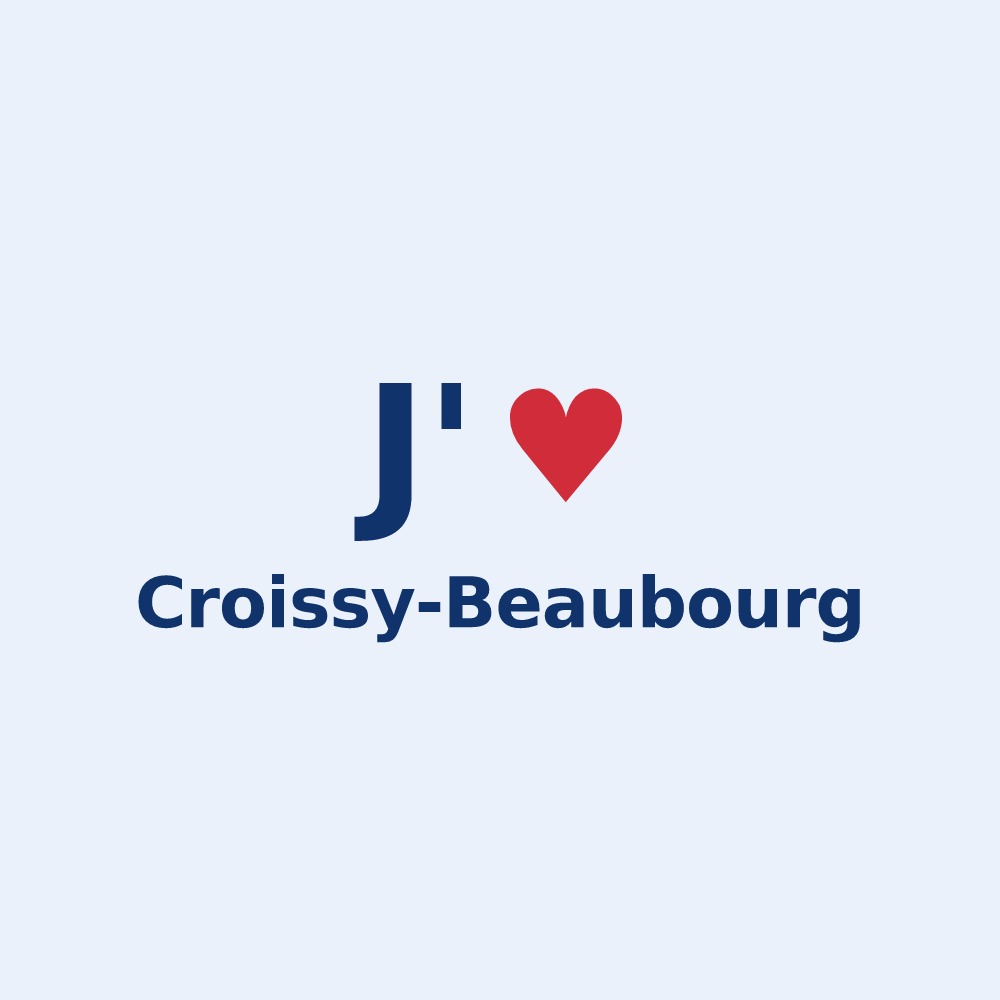 Sticker personnalisé Croissy-Beaubourg — design J'aime Croissy-Beaubourg