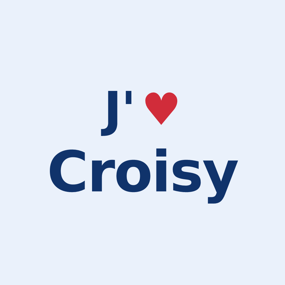 Sticker personnalisé Croisy — design J'aime Croisy