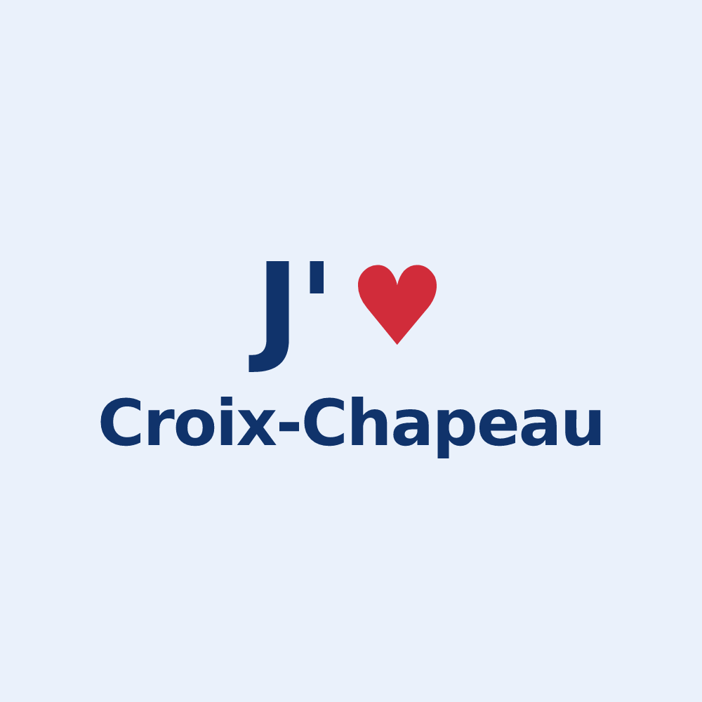 Sticker personnalisé Croix-Chapeau — design J'aime Croix-Chapeau
