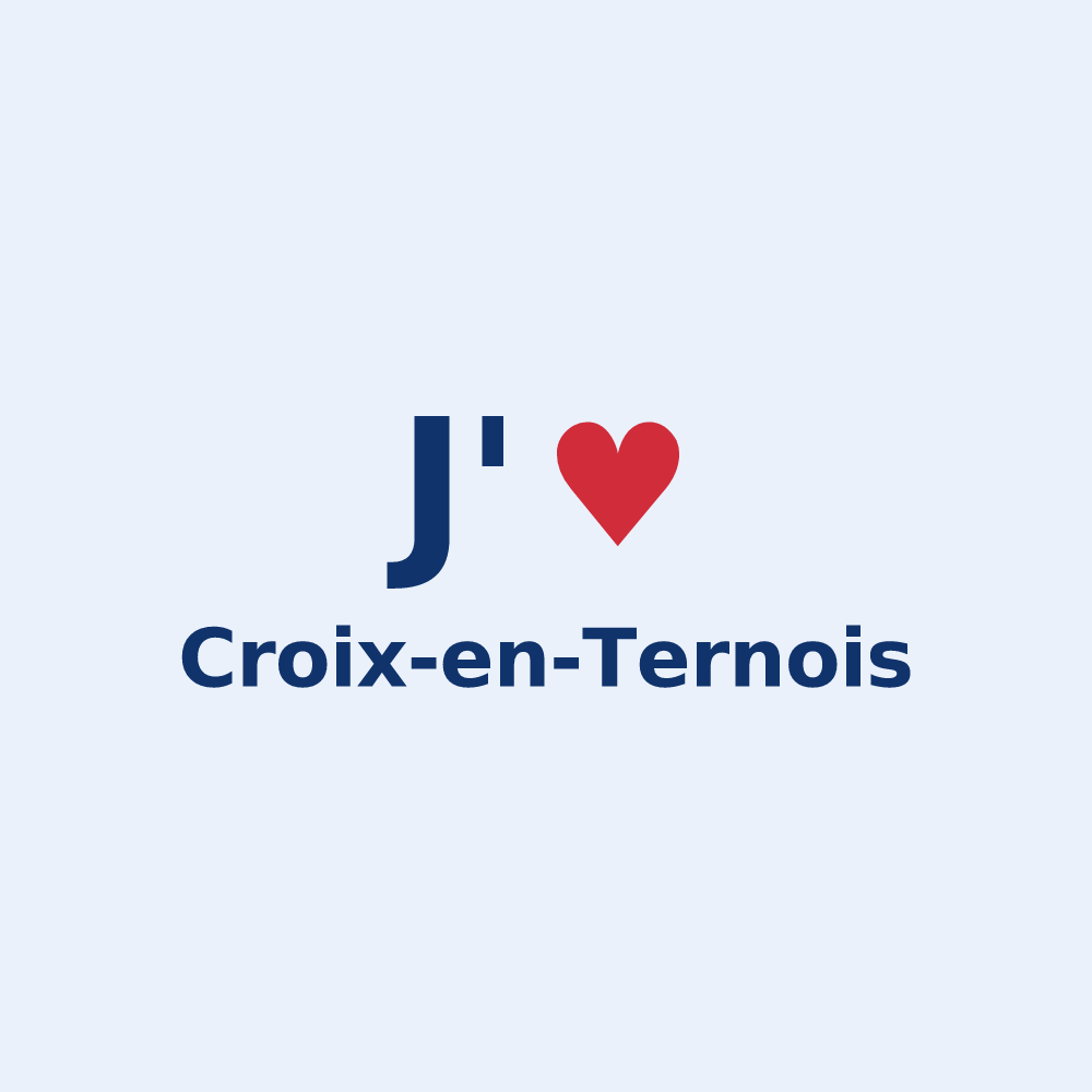 Sticker personnalisé Croix-en-Ternois — design J'aime Croix-en-Ternois