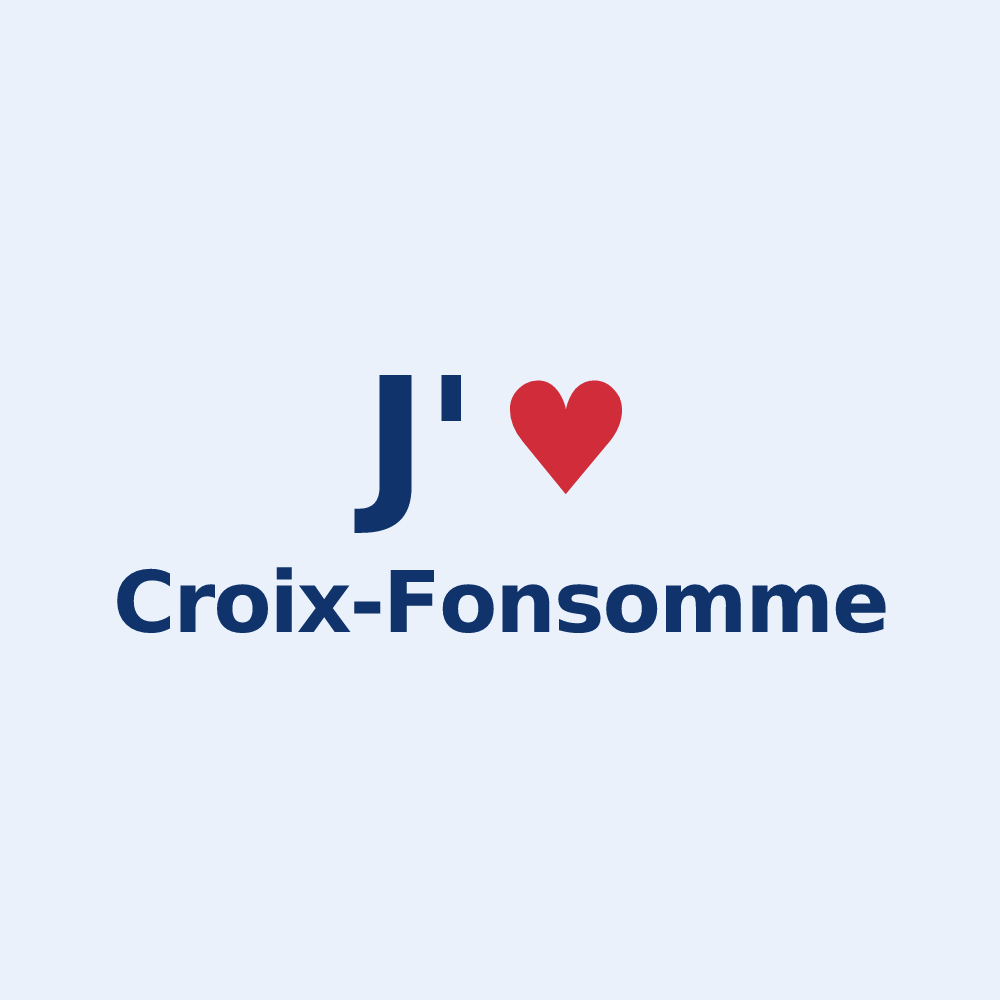 Sticker personnalisé Croix-Fonsomme — design J'aime Croix-Fonsomme