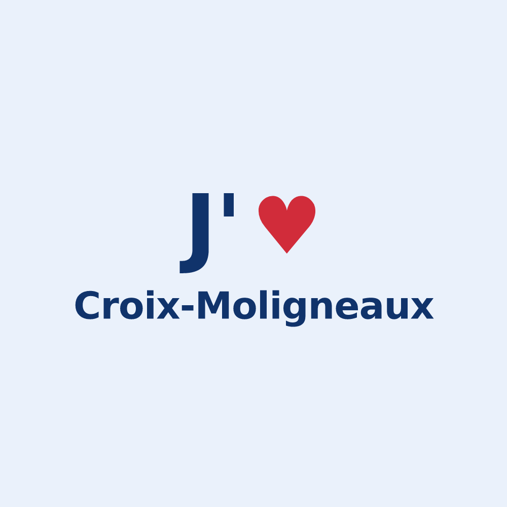 Sticker personnalisé Croix-Moligneaux — design J'aime Croix-Moligneaux