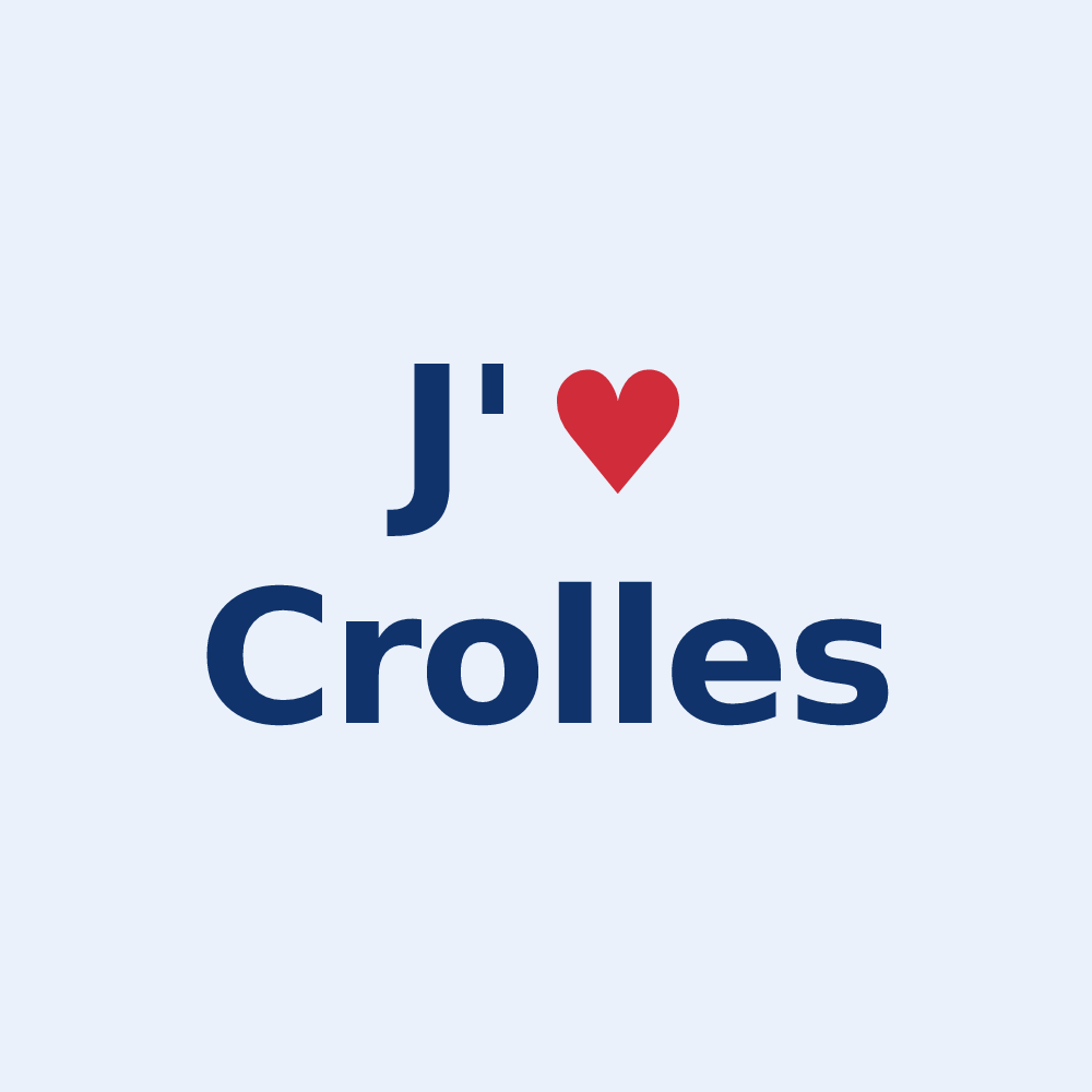 Sticker personnalisé Crolles — design J'aime Crolles