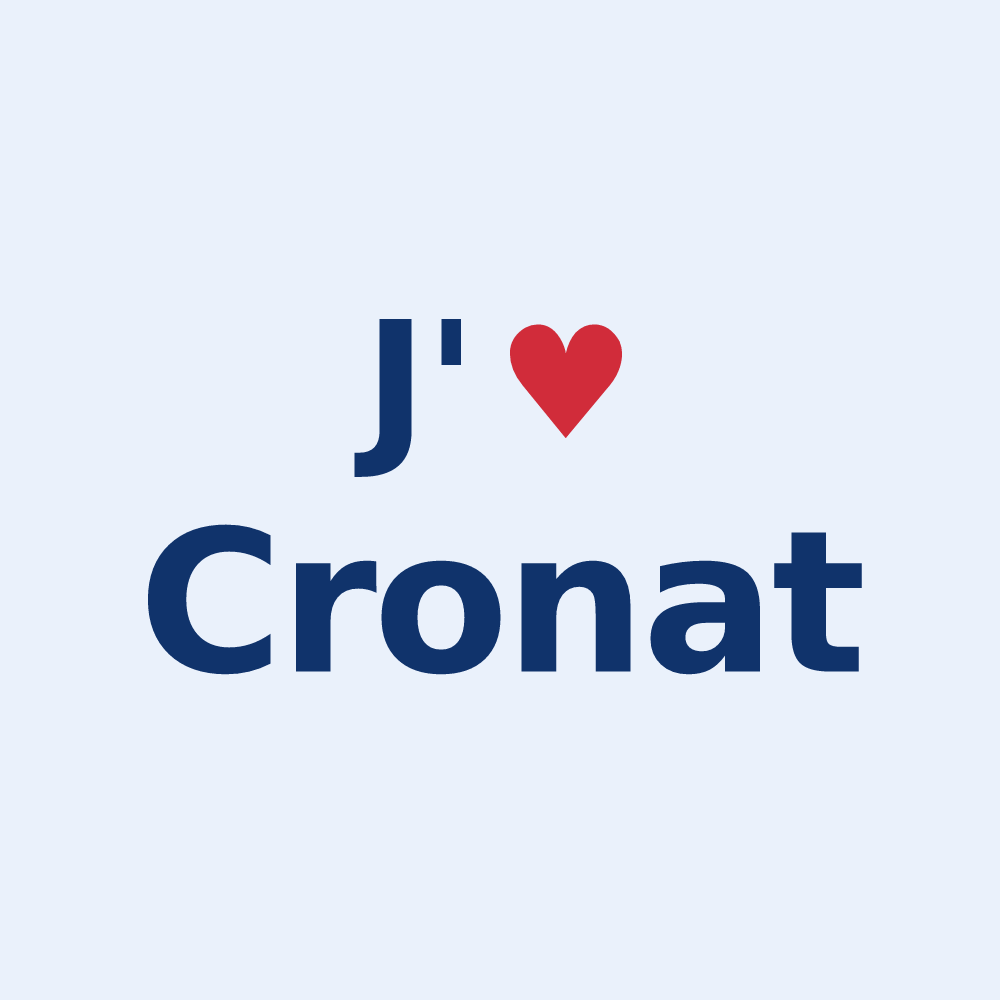 Sticker personnalisé Cronat — design J'aime Cronat